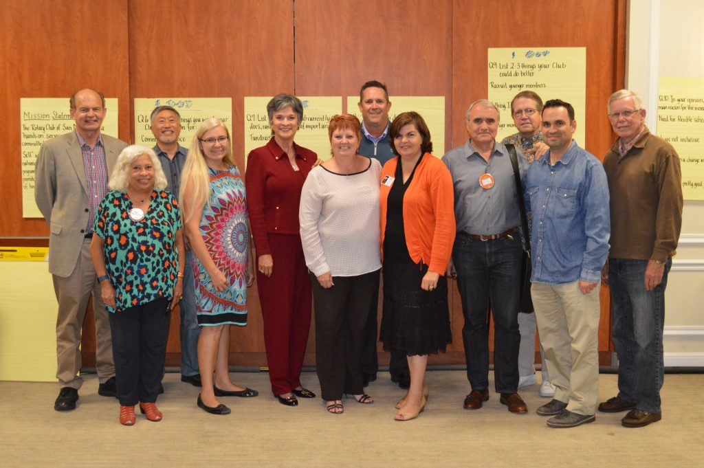 LOOKING TOWARD THE FUTURE: San Marino Rotary 5-Year Vision Committee Members, from left, Paul Brassard, Molly Woodford, Isaac Hung, Denise Wadsworth, Marilyn Diaz, Mary Ann Lutz, Rob Feidler, San Marino Rotary President Gilda Moshir, J.P. Mainguy, William Bortz, Aaron Gil & Dennis Kneier. Stacy Lee Photo